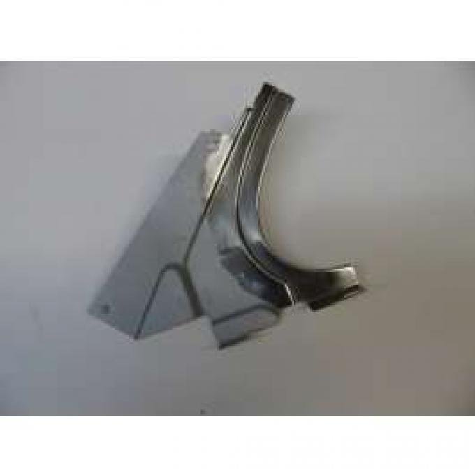 Chevy Used Bel Air 210 2-Door Hardtop Left Rear Inner Stainless Steel Dogleg With Felt, 1955-1957