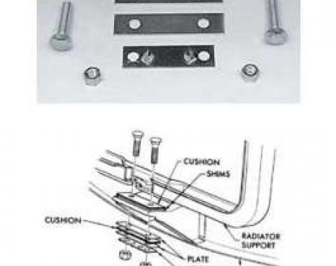Chevy Radiator Support Mounting Kit, 1955-1957