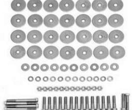 Chevy Convertible Stainless Steel Body Mount Bolt & Washer Set, 1955-1957