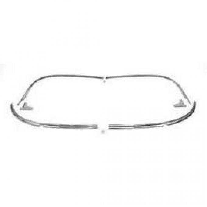 Chevy Windshield Set, Restored, Stainless Steel, Sedan Or Wagon, 1955-1956