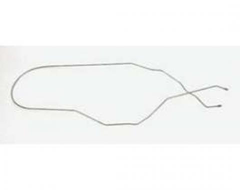 Chevy Brake Line, Long, Front To Rear, With Single Exhaust,1956-1957