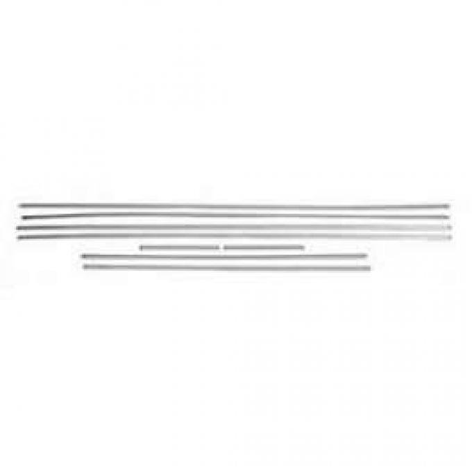 Chevy Interior Door & Side Panel Trim Set, Stainless Steel,2-Door Sedan, Bel Air, 1956