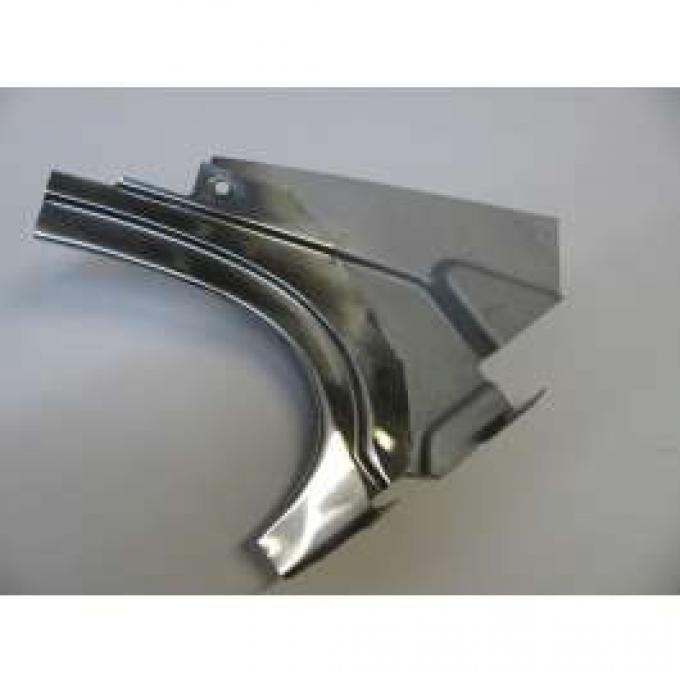 Chevy Used Bel Air, 210 2-Door Hardtop Right Rear Inner Stainless Steel Dogleg With Felt, 1955-1957