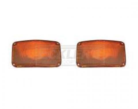 Chevy Parking Light Lenses, Amber, 1956