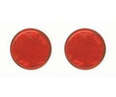 Chevy Taillight Reflectors, Red, 1956