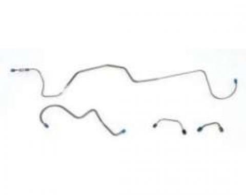 Chevy Rear Housing Disc Brake Lines, Stainless Steel, For Use With 8 Or 9 Ford Rear End, 1955-1957