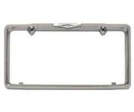 Chevy License Plate Frame, Chrome, 1957
