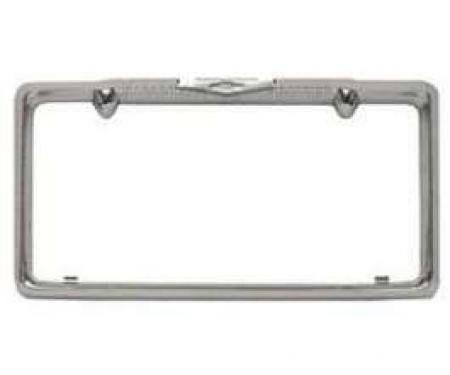 Chevy License Plate Frame, Chrome, 1957