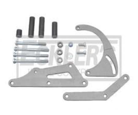 Chevy Alternator Bracket Kit, Small Block, Low Profile, Long Water Pump, 1955-1957