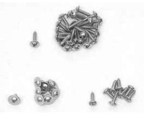 Chevy Hardtop Flipper & Upper Quarter Channel Mounting Screws, 2-Door, 1955-1957