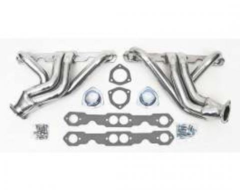 Chevy Headers, Shorty 3/4" Length, Ceramic Coated, Small Block, 1955-1957