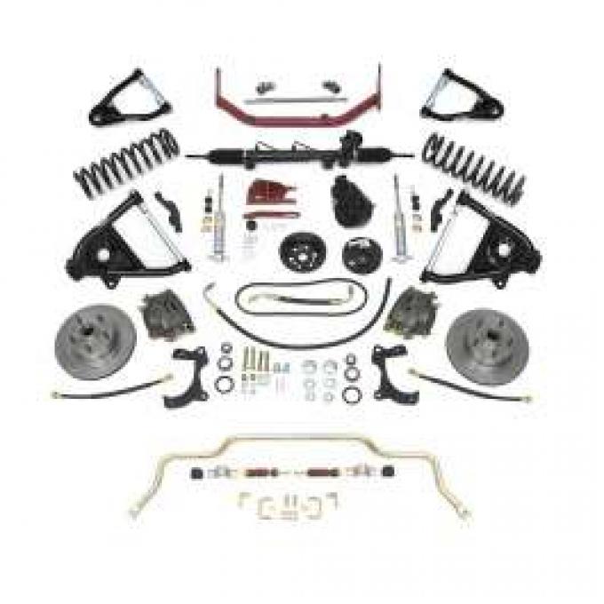 Chevy Complete Independent Front Suspension Kit, Big Block & 2 Lowering Coil Springs, 1955-1957