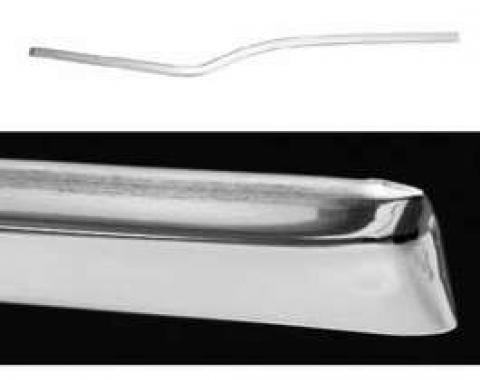 Chevy Interior Side Panel Trim, Stainless Steel, Right Upper Rear, 2-Door Hardtop, Bel Air, 1957