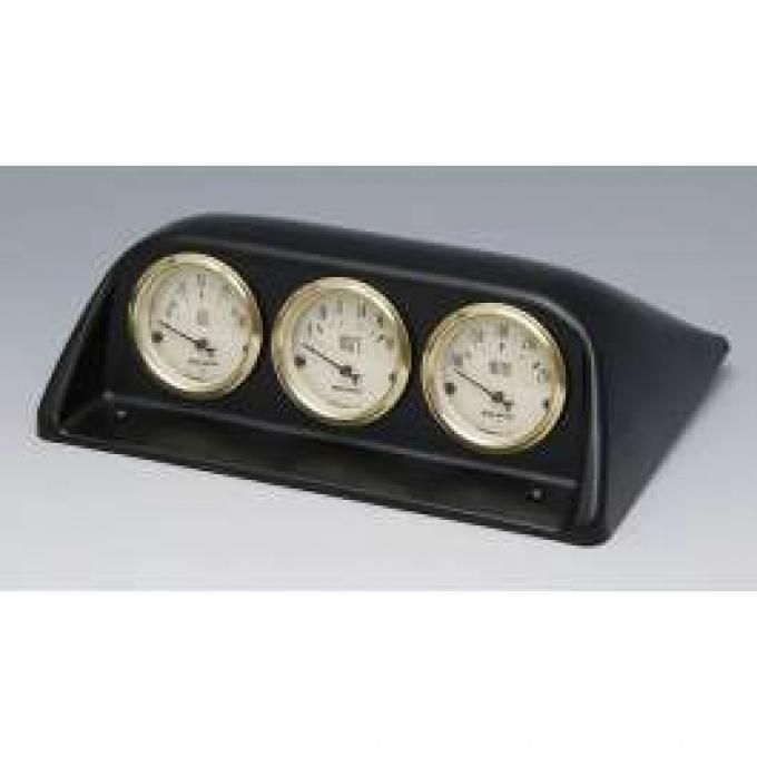 Chevy Gauge Pod Kit, With Beige Face Gauges & Black Needles, 1957