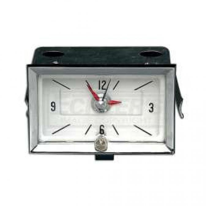 Chevy Clock, White Face, Quartz, 1957