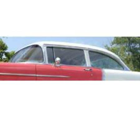 Chevy Side Glass Set, Clear, 2-Door Sedan, 1955-1957