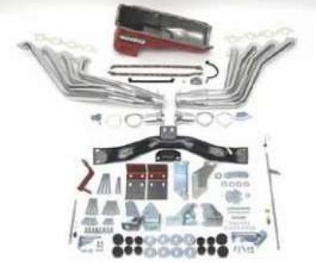 Chevy Big Block Mark IV Installation Kit, Deluxe, TH400 Automatic Transmission, With Silver Ceramic Coated Headers, 1955-1957