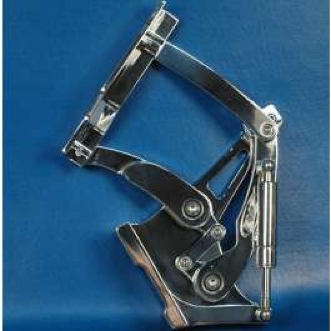 Chevy Billet Aluminum Hood Hinges, Polished Finish, 1957
