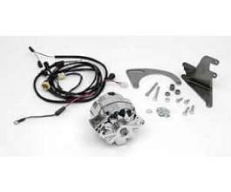 Chevy Alternator Conversion Kit, Chrome, Small Block Short Water Pump, 1957