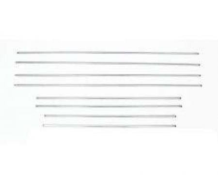 Chevy Interior Door Panel Stainless Trim, Bel Air 4-Door Hardtop (Sport Sedan), 1956