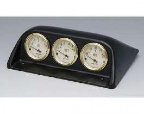 Chevy Gauge Pod Kit, With Beige Face Gauges & Black Needles, 1957