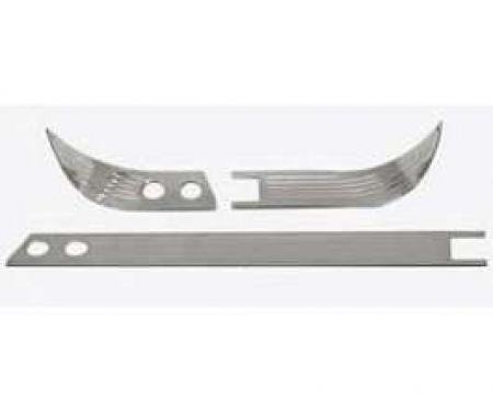 Chevy Billet Aluminum Dash Trim Set, Without Radio Option, 1957