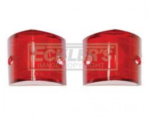 Chevy Lenses, Back Up, Red, 1956