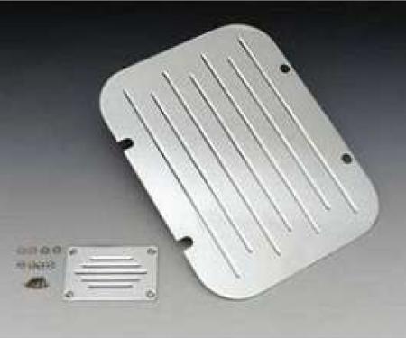 Chevy Firewall Plate, Ribbed Polished Billet Aluminum, 1957