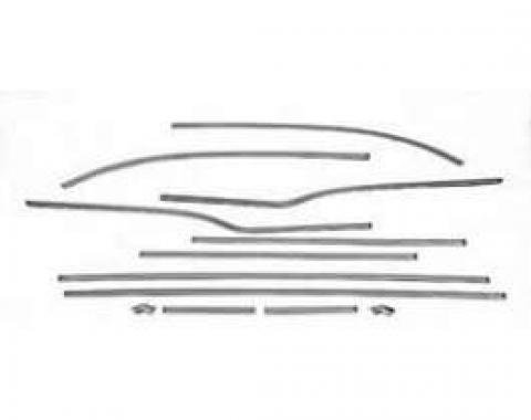 Chevy Interior Door & Side Panel Trim Set, Stainless Steel,4-Door Hardtop, Bel Air, 1957