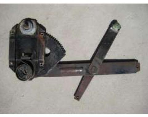 Chevy Window Regulator, Right, Rear, 4-Door Sedan & Wagon, Used, 1955-1957