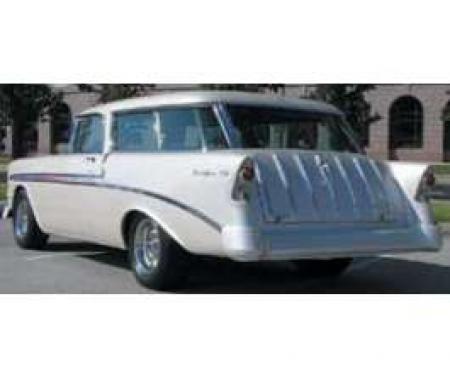 Chevy Rear Curved Quarter Glass, Right, Tinted, Nomad, 1955-1957