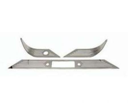 Chevy Dash Trim Set, Billet Aluminum, 1955-1956