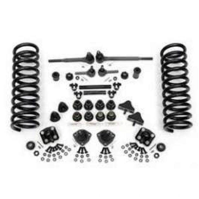 Chevy Front End Rebuild Kit, With Factory Power Steering & Urethane Bushings, 1955-1957