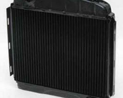 Chevy Desert Cooler Optima Radiator, Copper Core, 6-Cylinder, For Cars With Manual Transmission, U.S. Radiator, 1957