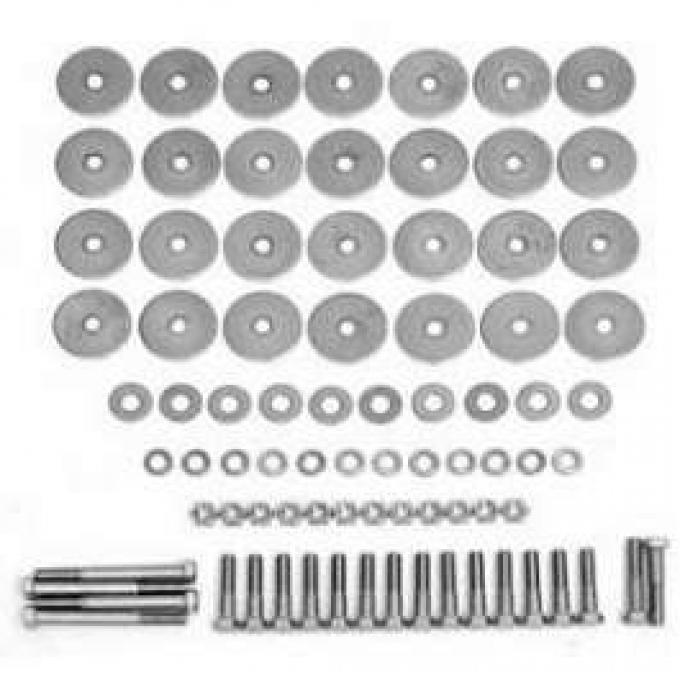 Chevy Convertible Stainless Steel Body Mount Bolt & Washer Set, 1955-1957