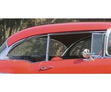 Chevy Vent Window, Installed In Frame, Clear, Hardtop & Nomad, Right, 1955-1957