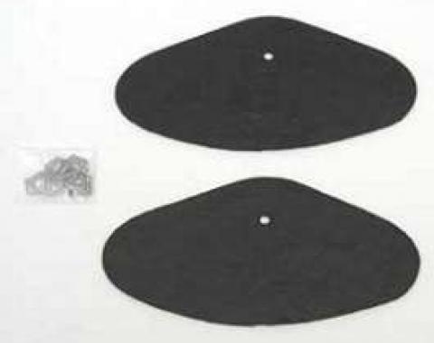 Chevy Rear Bumper End Dust Shields, 1956