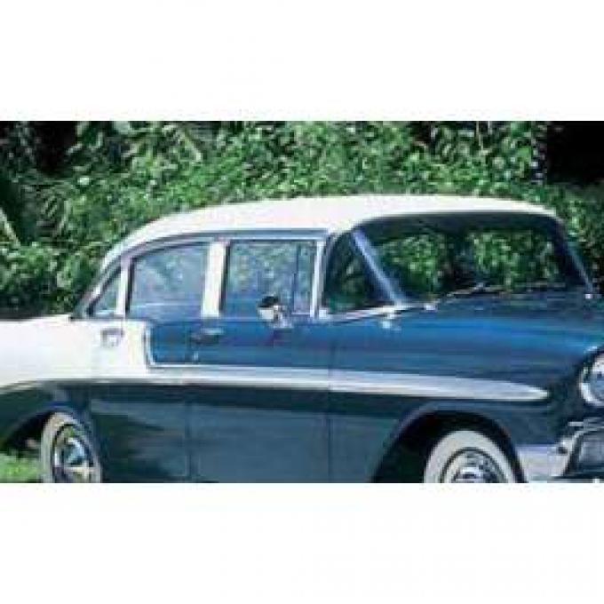 Chevy Vent Window, Installed In Frame, Tinted, Sedan & Wagon, Right, 1955-1957