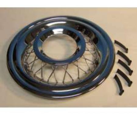 Chevy Wire Wheel Cover Set, Accessory, 1956