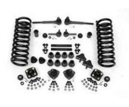 Chevy Front End Rebuild Kit, Except Power Steering, With 2Lowering Springs, 1955-1957
