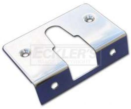 Chevy Nomad Or Wagon, Tailgate Striker Cover, Stainless Steel, 1955-1957