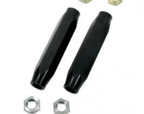 Chevy Tie Rod Sleeves, Black, Aluminum, 1955-1957