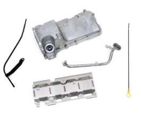 Chevy Engine Oil Pan Kit, Aluminum, For LS1, LS2, LS3 & LS6Engines, 1955-1957