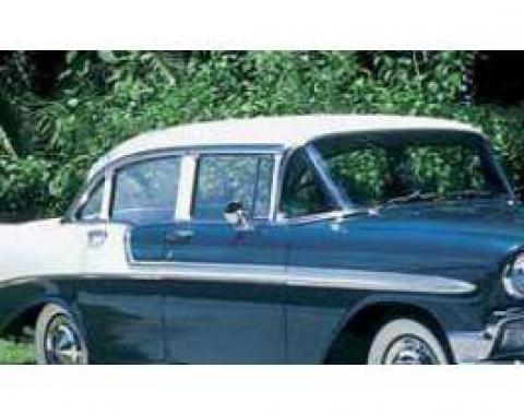 Chevy Vent Window, Installed In Frame, Tinted, Sedan & Wagon, Right, 1955-1957