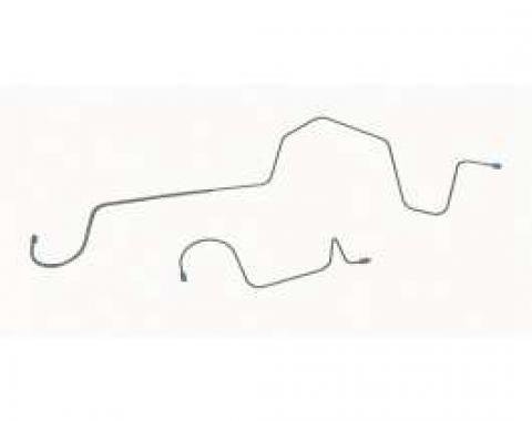 Chevy Rear Housing Brake Lines, For Cars With 8 Or 9 Ford Rear End, Stainless Steel, 1955-1957