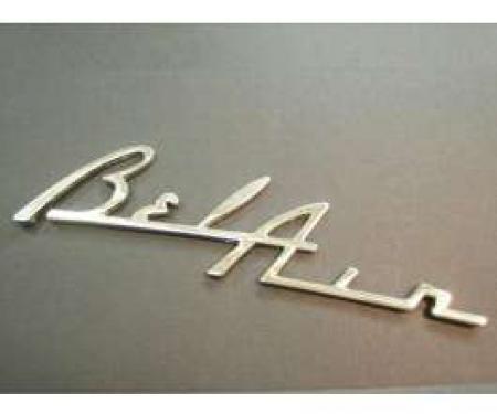 Chevy Speaker Script Emblem, Bel Air, Chrome, 1955-1956