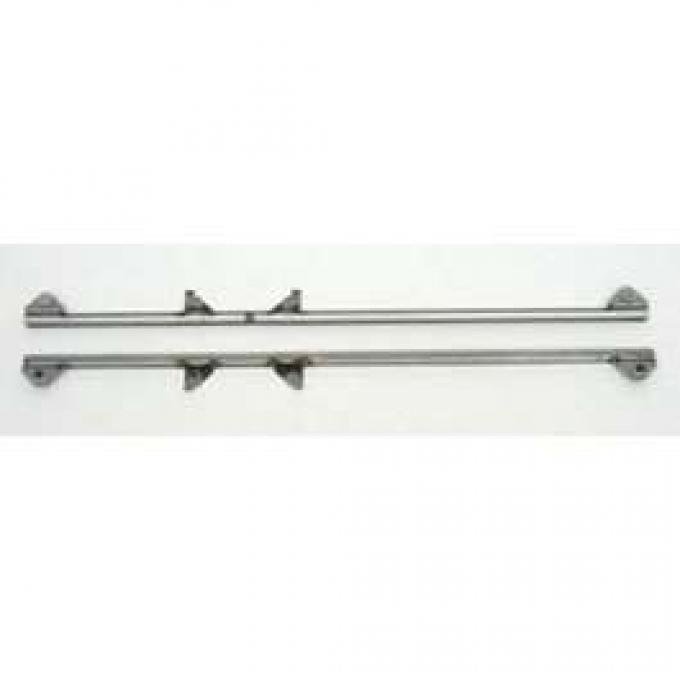 Chevy Quarter Window Lower Metal Channels, 2-Door Sedan 1955-1957