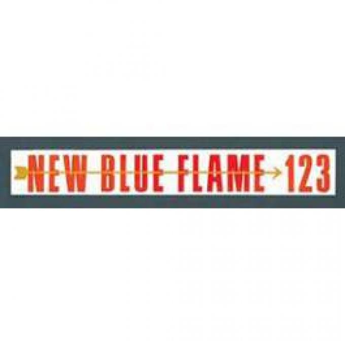 thumbnail image 2 of DG Distributions Blue Flame 6-Cylinder Valve Cover Decal For Chevy 1956-1957 Bel Air, 210, 150 2 of 3