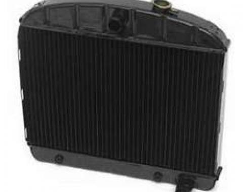 Chevy Radiator, Copper Core, 6-Cylinder, For Cars With Automatic Transmission, U.S. Radiator, 1955-1956