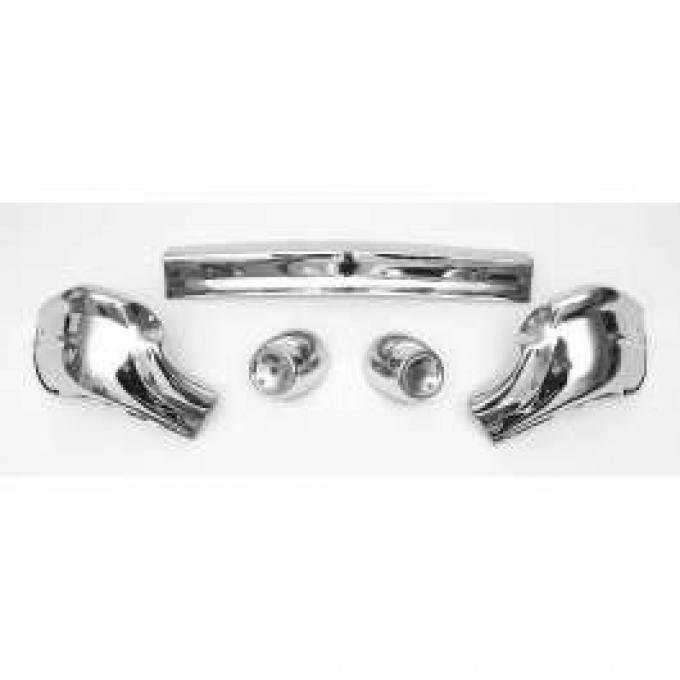 Chevy Front Bumper 5-Piece Set, Driver Quality, 1957